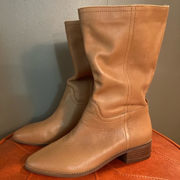 Lucky Brand Slouch Leather Boots 8.5 - Picture 2 of 5